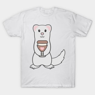 White Ferret Coffee T-Shirt